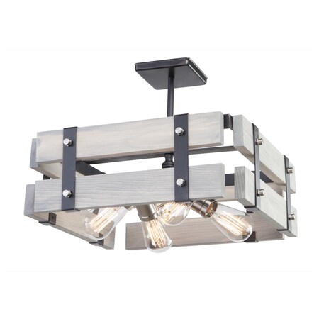 Artcraft Barnyard Ac11493Bw Semi-Flush Mount AC11493BW